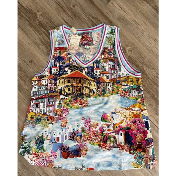 Johnny Was Tops - Johnny Was women top The Janie Favorite Swing Tank-Cannes size M NWT